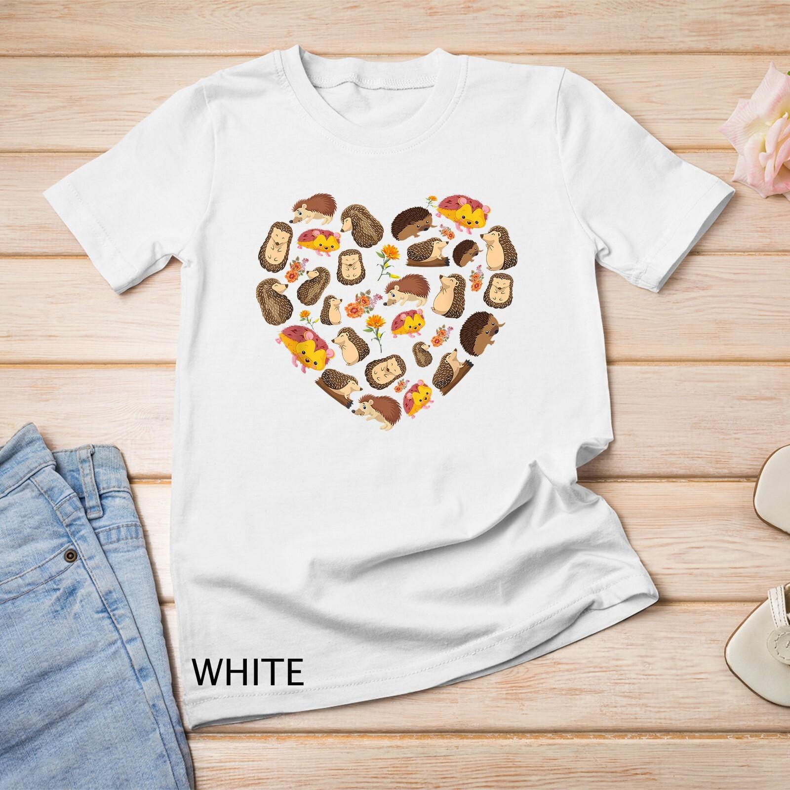 Hedgehog Lover Heart Cute Hedgehog Animal Men Women Unisex T-Shirt Mens Womens Tees Top 2XL