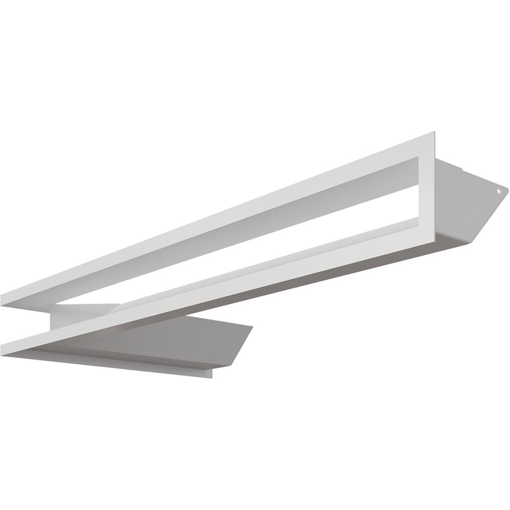 Fireplace grille KRATKI LUFT White 9x80x40 Right Ventilation Set of 2 pcs