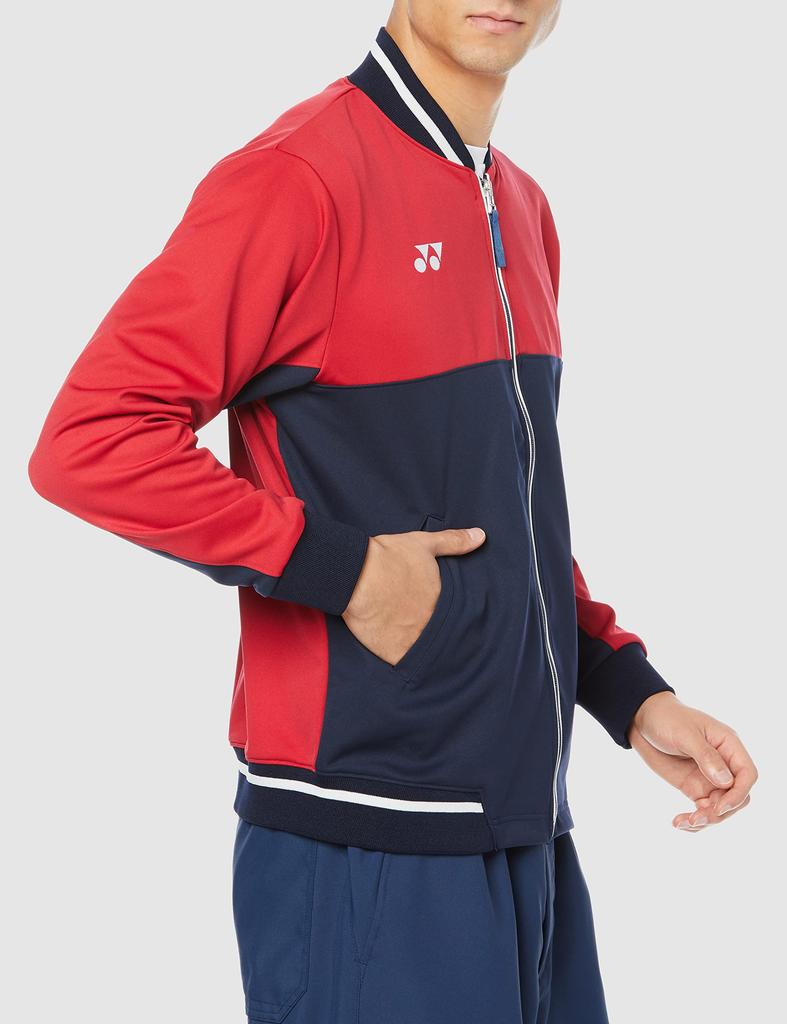 Yonex Kiraku Care Jacket with Cool Stripes and Thin and Lightweight Care Work Jacket Size 15 Red x LL Medical/Nursing Patterns! CY101, Navy,