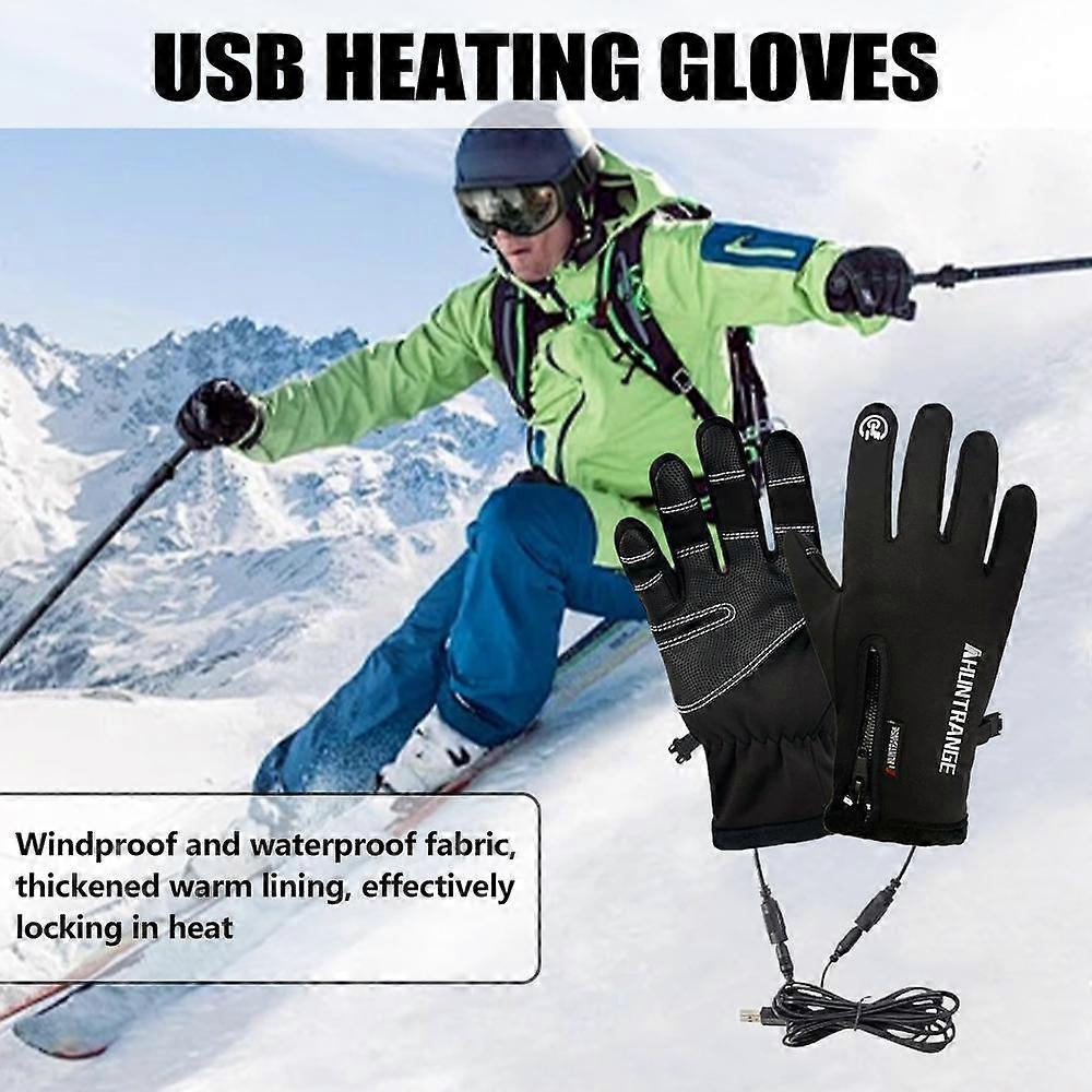 Heated Gloves Eletric Thermal Heat Gloves Winter Warm Skiing Snowboarding