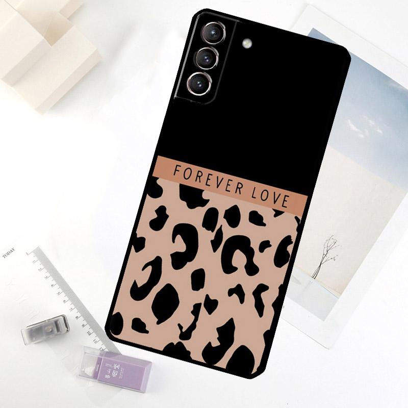 Fashion Leopard Print Phone Case For Samsung Galaxy S25 S24 S23 S22 S21 S20 S26 Ultra S10 Plus S23 FE S25 FE Cover