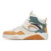 Anta Flame 3.0 Leather Thick Sole Casual Non-Slip Wear-Resistant High-Top Sneakers Women Sneakers White Orange Green 122248088-5