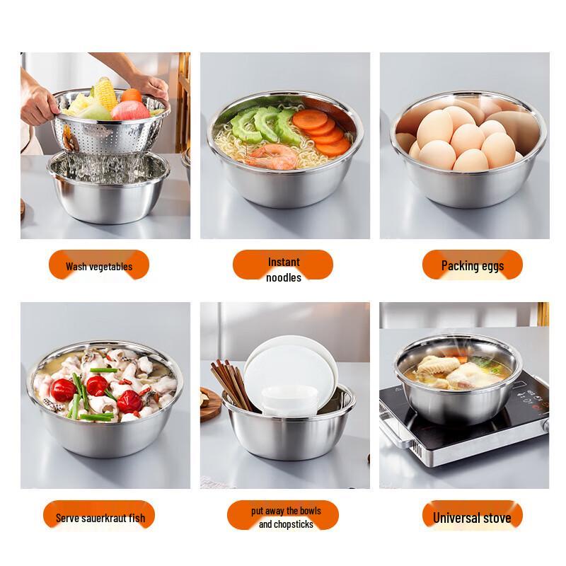 Extra dicke Edelstahl-Rührschüsseln