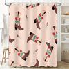 Vintage Cowboy Boots Shower Curtain Decor Western Style Floral Bathroom Curtains Waterproof Home Accessories Gift For Cowgirl Lo