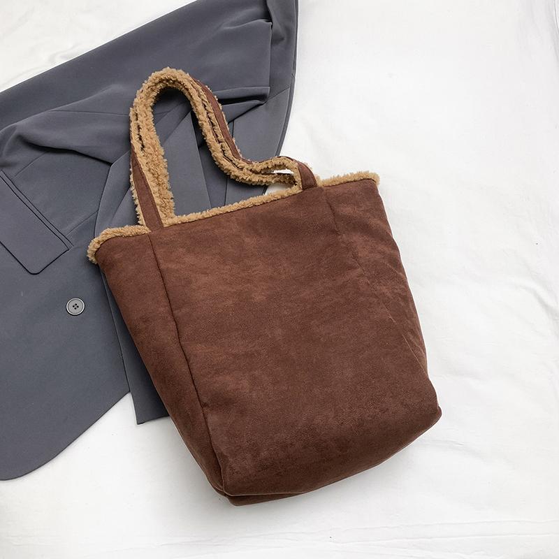 Soft Mout Lamb Suede Shoulder Bag for Women, Cozy & Stylish Fall Winter Hobo Purse, Lightweight Casual Commuting Crossbody Bag