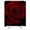 Bold Red Rose Shower Curtain - Dramatic Floral Design For A Waterproof And Stylish Bathroom Dcor Set