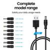 USB to DC Boost Cable, 5.5x2.1mm Jack Power Cord, 5V Power Adapter Wire for WiFi Router Modem Camera Speaker Cooling Fan