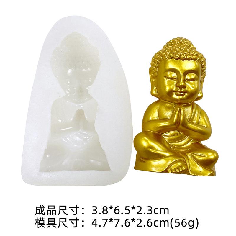 

3D Buddha Silicone Candle Mold Church Maitreya Buddha Craft Plaster Epoxy Resin Making Supplies Diy Handmade Candle Making Kit