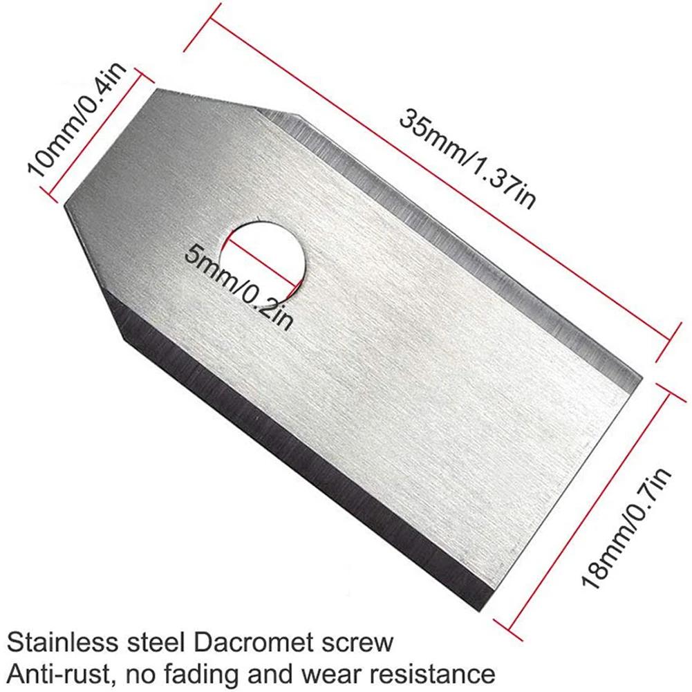 Stainless Steel Trimmer Blades Lawn Mower Grass Replacement Kit For Husqvarna Automower/Gardena Robotic Lawnmower 35*18*0.75mm
