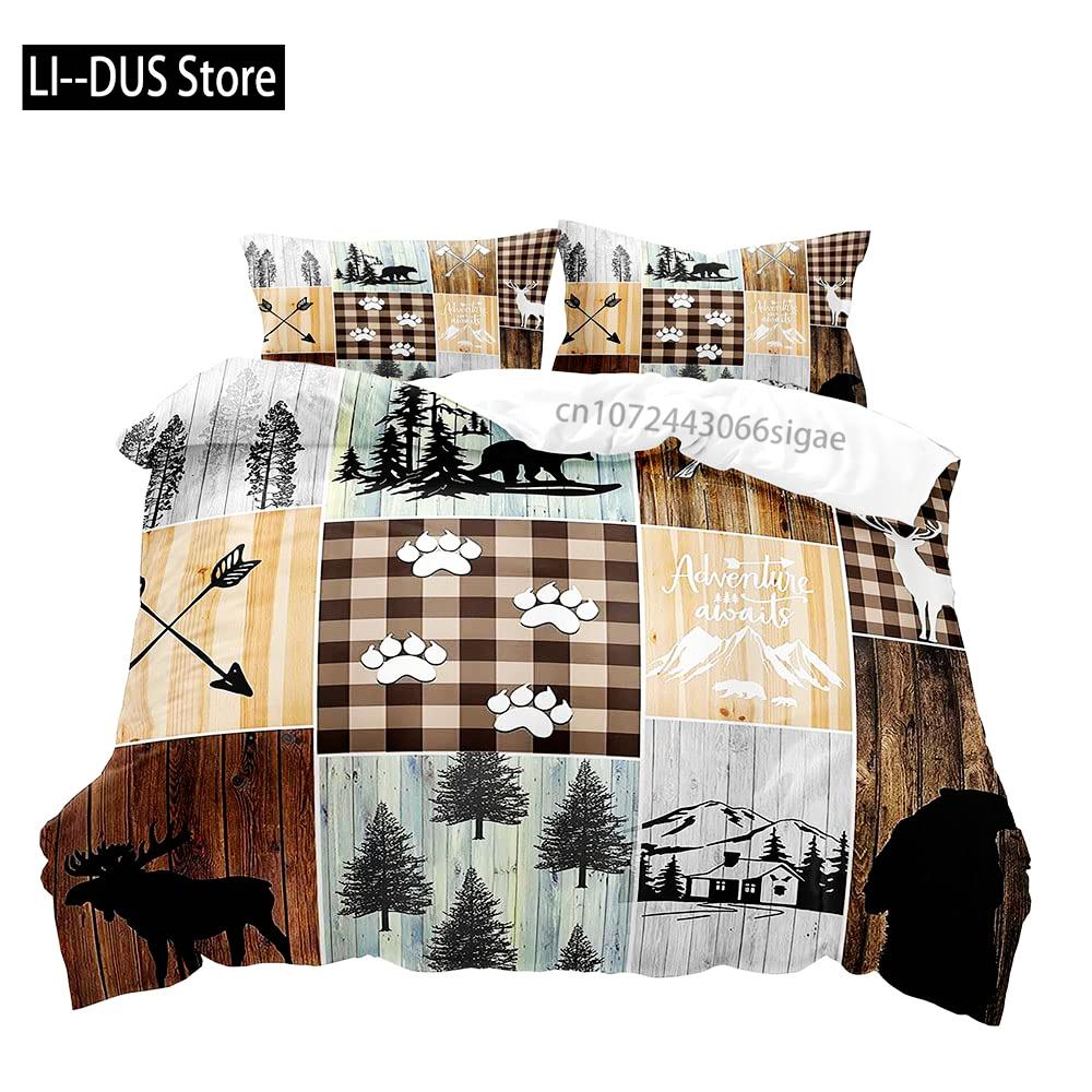 

Comforter Deer Hunting Bedding Set Queen American Flag Queen Size For Boys Teens Room Decor Full Size With 2 S Comforter (quilt)-EU Single(135*200cm)3pcs