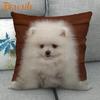 Nice Pomeranian Dog Pillowcase Bedroom Home Decorative Cover 45x45cm Square Zipper Pillow Cases Cotton Linen Fabric No Fade