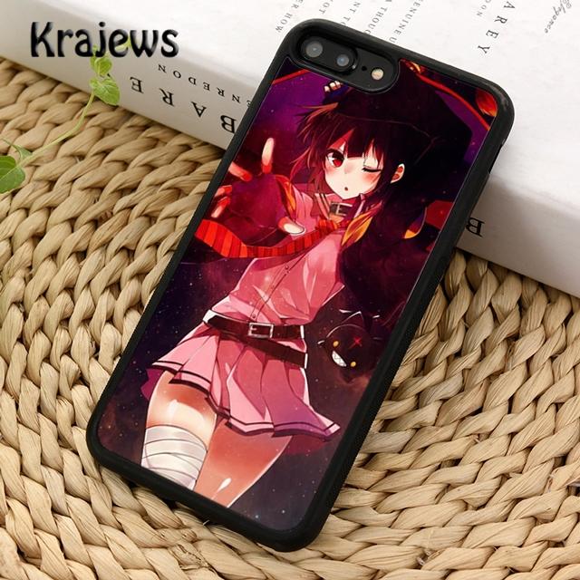 Krajews Anime Konosuba Megumin Handyhülle Cover Für iPhone 14 5 6s 7 8 plus X XR XS 11 12 13 pro max Samsung Galaxy S21 S22ultra