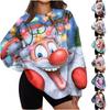 Women's Christmas Print Crewneck Sweatshirt, Lightweight Casual Holiday Pullover Top