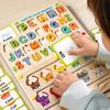 Toddler Montessori Toys 2 In 1 Wooden Magnetic Color & Number Maze with Drawing Board Color Sorting Counting Matching Toy
