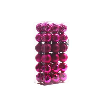 36 Pezzi Pallina di Natale da Parete per Interni Casa Ufficio Hotel Albero Pendente da Appendere Decorazione Festival Ornamento Diametro 4cm