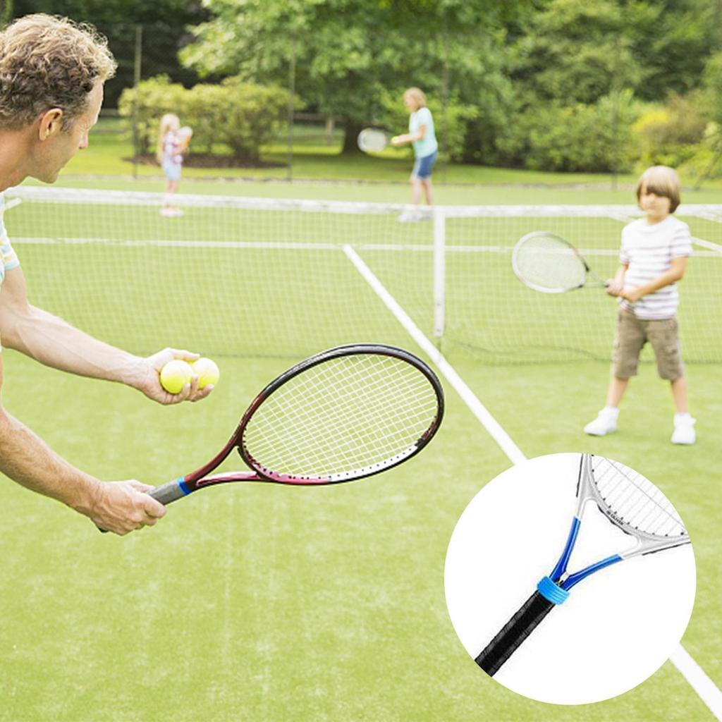 Silicone Tennis Racket Grip Ring Handle Closure Sweat-absorbing Band Fixed Stretchable Handle Tennis Accessories 1PC