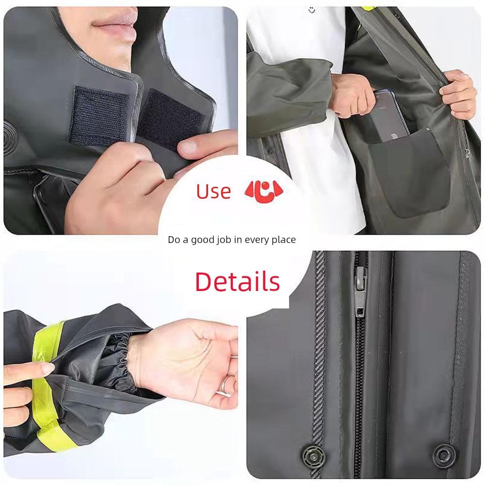 Men's Thick Takeaway Cycling Clothing Raincoat Rain Pants Suit