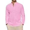 Men's Long Sleeve T-Shirts Casual Lightweight Breathable Henley Neck Solid Color Tops Hawaiian Vacation Beach Style Button Polo