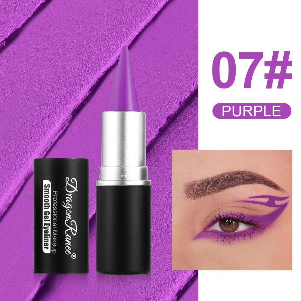 12 Colors Colorful Eyeliner Long-Lasting Waterproof Smudge-Proof In Black White Blue Purple Green Versatile for Lip Liner & Eye Makeup