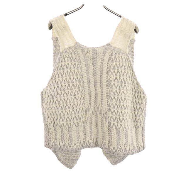 Soe Made In Japan Wool Blend Knit Vest M Gray Women Used