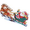 LED Christmas Light Sled Santa Claus Pattern Window Hanging Lamp Battery Powered with Suction Cup