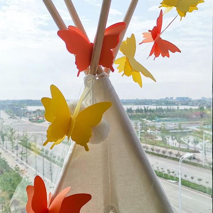 Colorful 3D Butterfly Paper Garland for Weddings, Parties, and Children's Room Decor