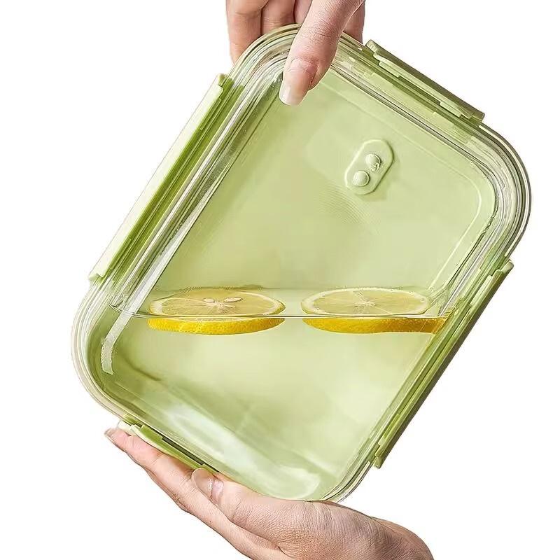 ZISIZ Rectangular Glass Food Storage Container, 2.6L