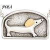 Healing Pet Remembrance Jewelry Floating Movable Dachshund Locket Necklace, Magnetic Openable Memory Capsule Personalized Memorial Gift Pendant, Cute