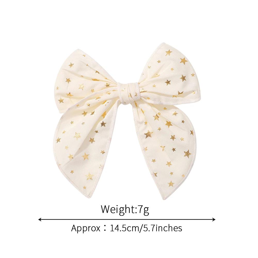 1 Stück 5,7 Zoll Cheer Schleife Haarnadel Klassisches Karomuster Weihnachtsfarbe Stoff Haarspangen Handgefertigt für Kinder Baby Mädchen Haarschmuck