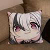 Genshin Impact Cute Q Version Mavuika Soft Comfortable Pillow Case For Sofa Living Cat Room Home Office Decor Protective Cover
