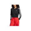 Originals Sport Hooded Zip Striped Short Jacket Women Jackets Black JX9220