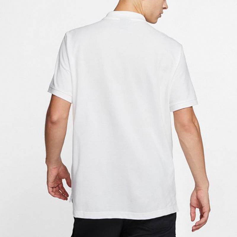 Nike Casual Sports Collared Short Sleeve Polo Shirt Men Tops White CJ4456-100