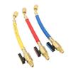 R134A R410A R22 R12 Charging Hoses Refrigeration Charging Hose Set with Ball Valve Color Coded for HVAC AC Maintenance