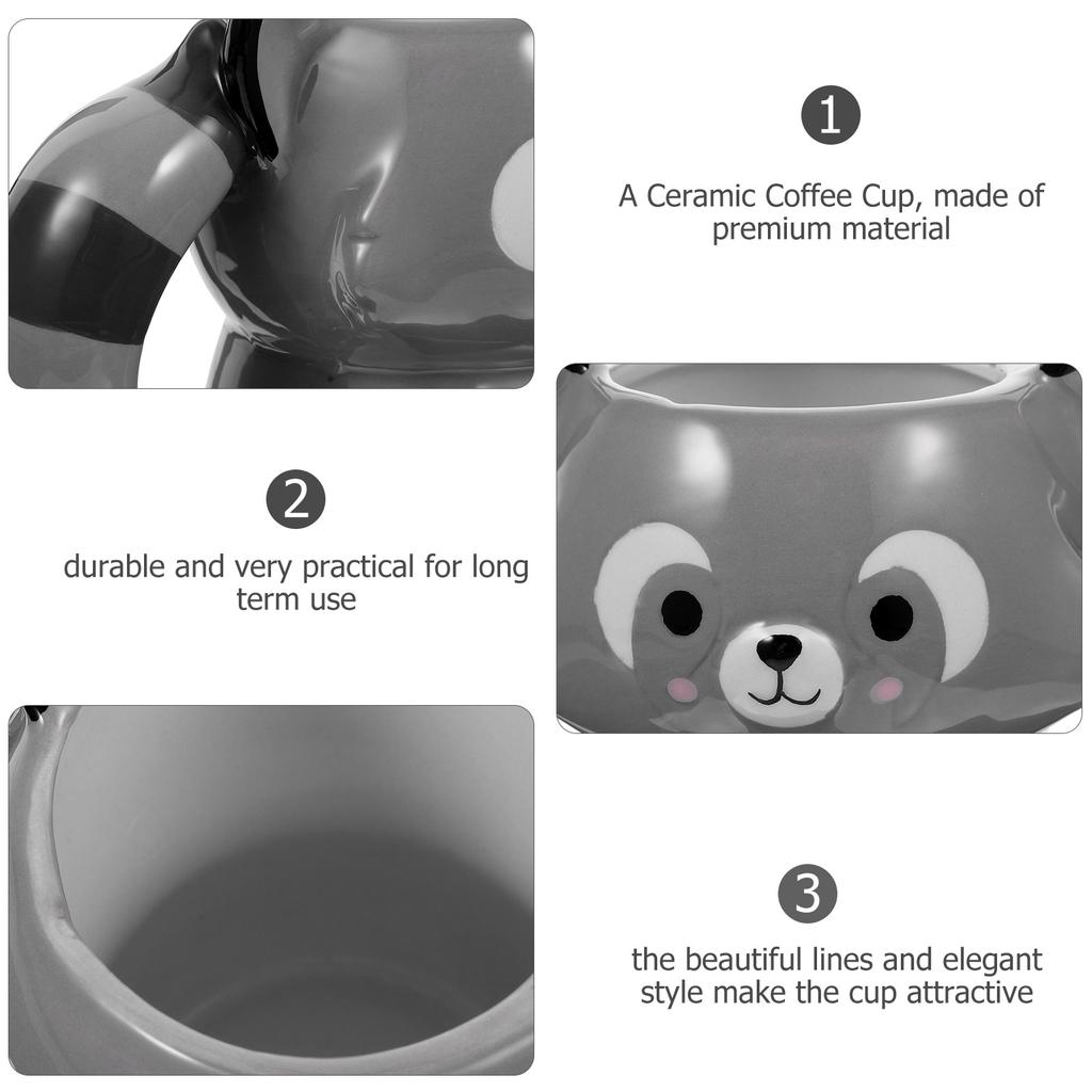 Keramikbecher mit Tiermotiven, ideal für Büro, Kaffee, Haushalt, Milch, hitzebeständig, niedlich, bezaubernd, Wasserbecher, Teebecher aus Keramik