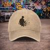 Pc Unisex Fishing Vintage Washed Baseball Cap  UnisexS Trendy Hat  Versatile Duckbill Cap  Fun Print  Unique Birthday Gift Fo