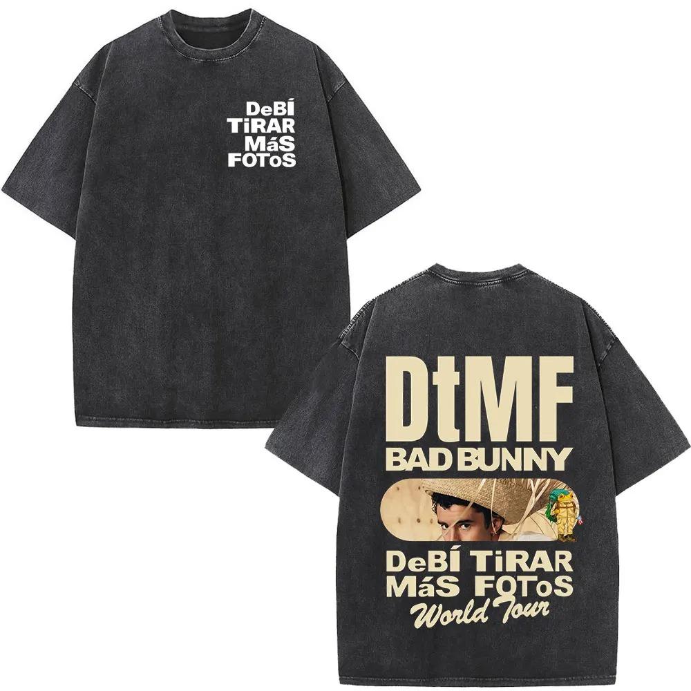 Bad Bunny "DeBí TiRAR Más FOTOS" DTMF Benito Vintage Washed Oversized Black T-Shirt | Puerto Rican Latin Music Fan Unisex Streetwear Tee