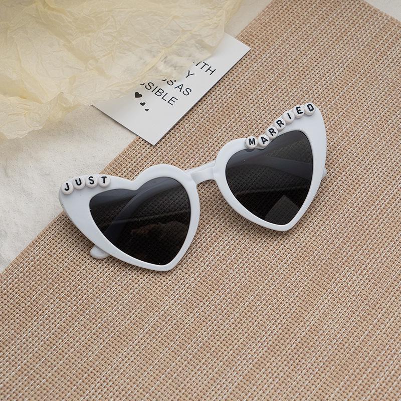 Custom Bridal and Prom Sunglasses: Black Unisex Letter Design