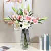 Umělé lilie se 3 květy v plném květu Dlouhá stonek Falešná květinová větev pro Svatba Večírek Kytice Domov Hotel Kancelář Zahrada Řemeslo Umění Dekorace
