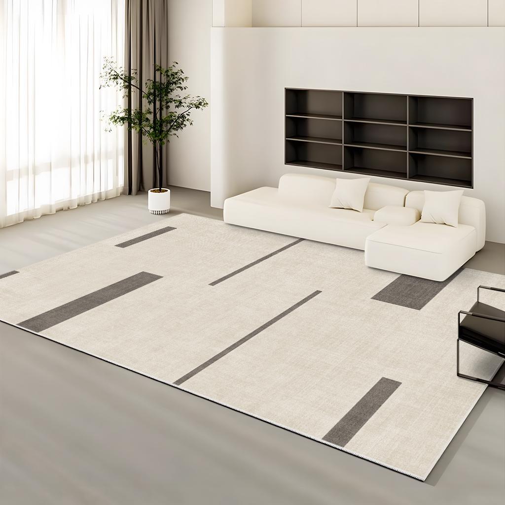 Luxurious Modern Minimalist Coffee Table Rug: Dirt-Resistant, Versatile for Living Room, Bedroom, or Bay Window