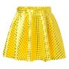 Girls Festivals Dance Skirt: Elastic Waistband Sparkling Dot Mini Swing Skirt for Skating Stage Performance