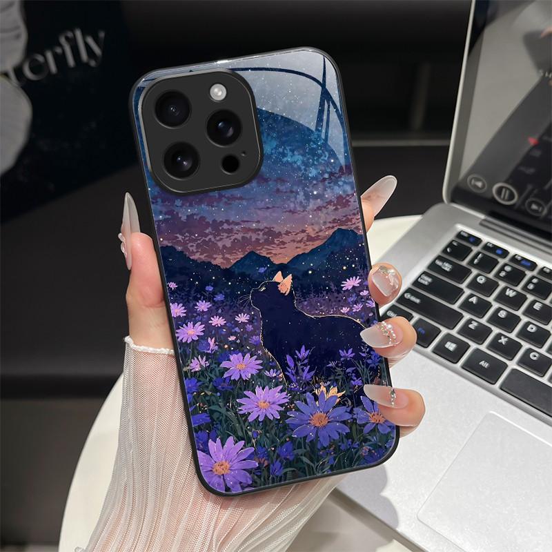 

For iPhone 15 Pro 16 Pro Max 15pro16proMax Phone Case Trendy Fantasy Design Tempered Glass Bumper Full Protection Back Covers iPhone 15 ProMax