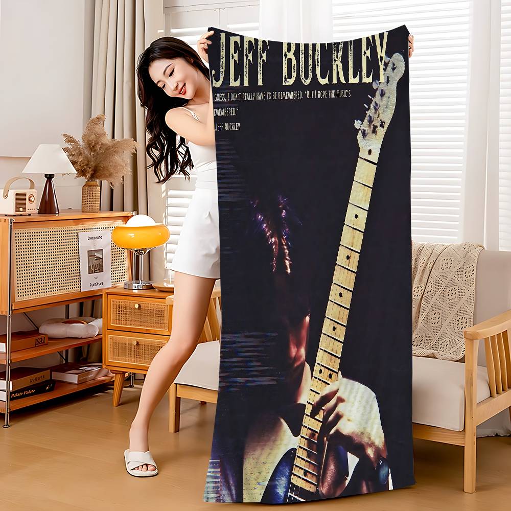 J-Jeff B-Buckley Singer Microfiber Beach Towel Absorbent Quick Dry Soft Yoga Swimming Resort Mountain Climbing Towel
