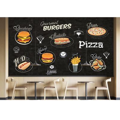 3d Pizza Food Wall Paper Snack Bar Industrial Decor Wall Mural Fast Food Restaurant Pizza Wallpaper