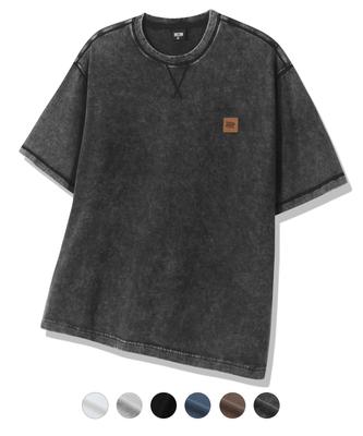 TRILLION Cover Stitch Pigment Short Sleeve T-Shirt_6 Colors (F Type)