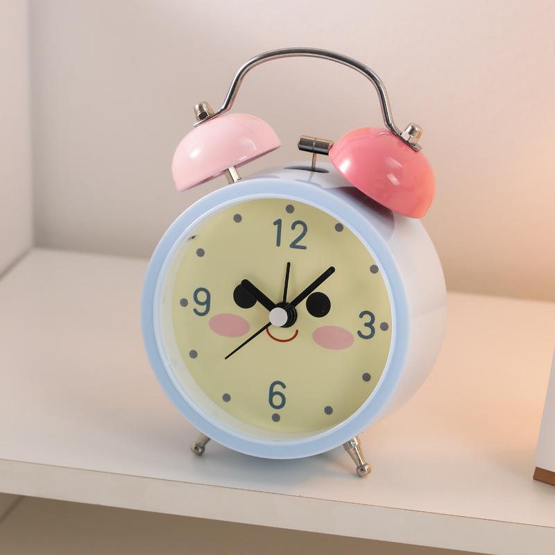 Cute clock for desktop students Children's high-value oversized clock Learning living room Mini mechanical alarm clock
