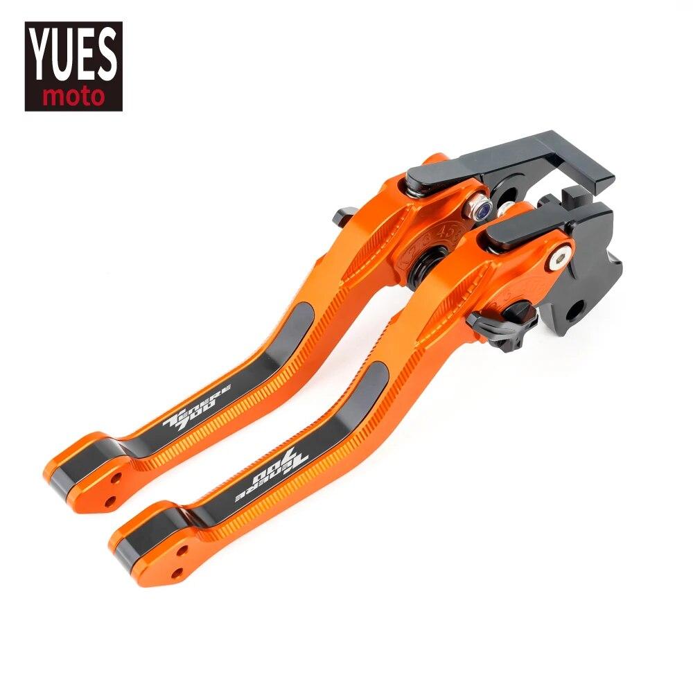 Moto Accessories Short CNC Adjustable Brake Clutch Levers 3D Rhombus New Levers For Yamaha Tenere 700 Tenere700