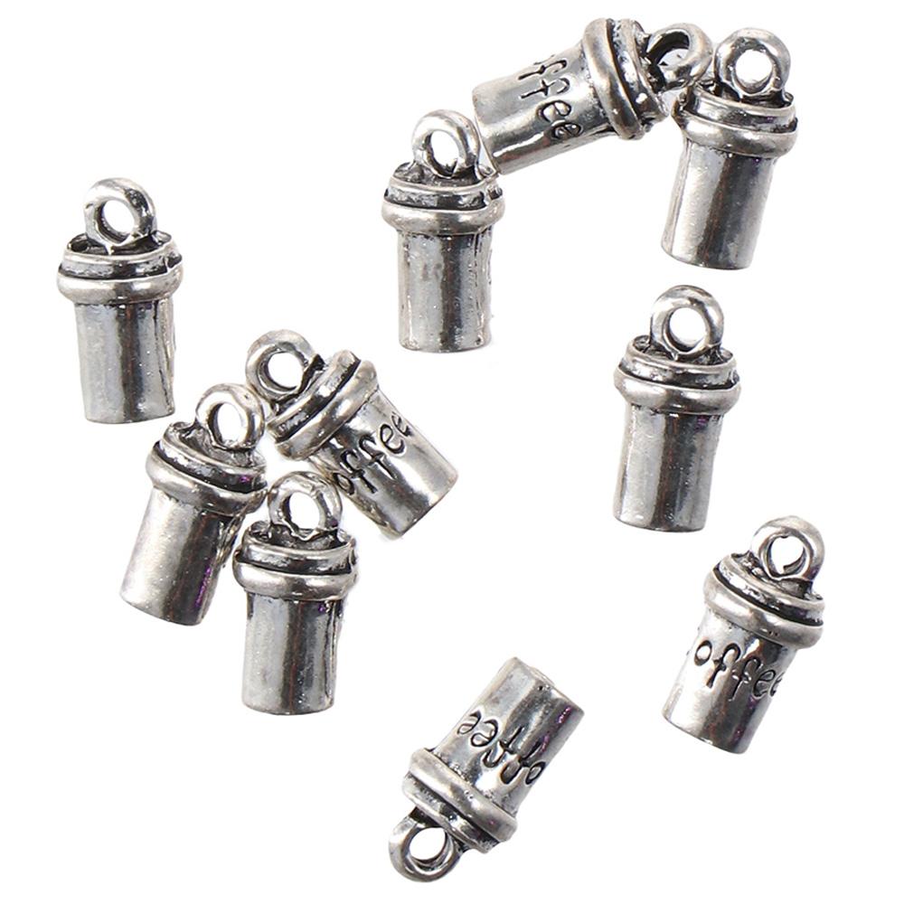 

10 шт. 14 х 7 мм DIY сплав ювелирных изделий браслет чашка кофе очарование женщин