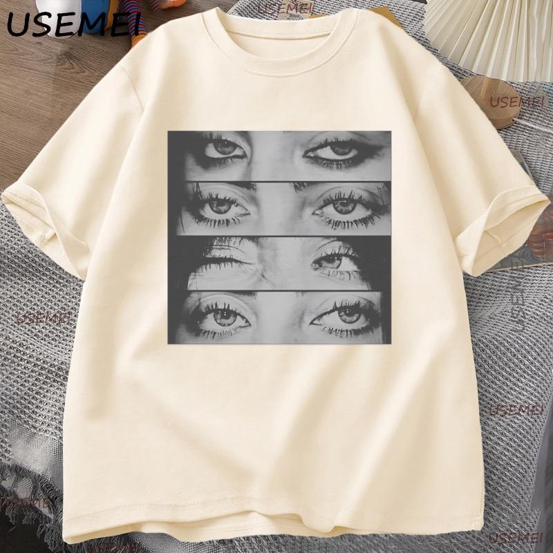 Artistic Eye Collage Tshirt Unisex Women Heavy Cotton Tshirt Casual Short Sleeve Graphic Tshirt Trendy Unisex Y2k Clothes Tees