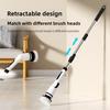 Household Multi Functional Electric Cleaning Brush LCD Display Foldable Powerful Cleaning Tool Kitchen Handheld Cleaning Gadget