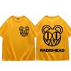 Rock Band Radiohead Trykk T-skjorte Unisex Dame Mote Vintage Løse T-skjorter Sommer Casual Ren Bomull T-skjorte Hip Hop Streetwear